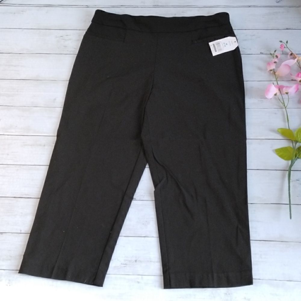 Women's Stretch Mid-Rise Dress Capri Pants 2-pack Size M